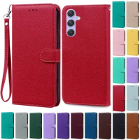 A24 A34 A54 Case For Coque Samsung Galaxy A34 Case Leather Wallet Flip Case For Samsung A54 5G GalaxyA54 A 34 A24 Phone Cases