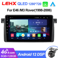 LEHX 4G+WIFI Android 12 Car Radio Multimedia Video Player For BMW E46 M3 318/320/325/330/335 Carplay Stereo 2 Din autoradio gps