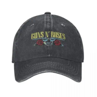 Y2K Guns N Roses Men Women Baseball Heavy Metal Punk Distressed Cotton Hats Cap Vintage Outdoor Running Golf Snapback Hat
