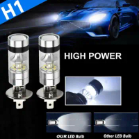 1/2Pcs H1 LED Car Bulbs 6000K 12V White LED High Power Car Driving DRL Auto Light Bulb Light Decoding 20-SMD Fog DRL E7A9