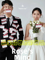 韓文手拿框手舉牌 紅色韓文小卡片 名片婚紗攝影道具影樓用品