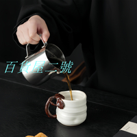 宋樸蘇揚燁大師純手工靈芝咖啡杯下午茶杯禮盒裝萩燒茶杯柴燒手作