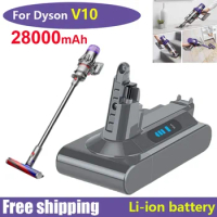 Dyson V10 SV12 Rechargeable Battery 25.2V 28000mAh for Dyson V10 Absolute Replaceable Fluffy Cyclone Vacuum Cleaner Battery