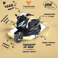 Tangkas Motor Listrik X7 NEW L Hitam Surabaya