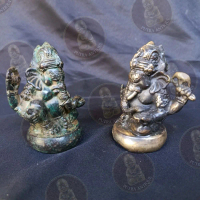 Sepasang Patung Dewa Ganesha Bahan Full Kuningan