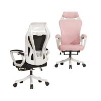 【MGSHOP】美學顏質一鍵後仰人體工學電腦椅 辦公椅(有擱腳 乳膠坐墊)