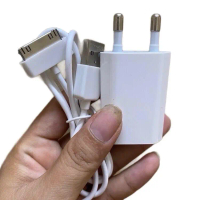 Bộ sạc dẹt cho lphone 4, lphone 4S củ sạc 5V chuẩn châu âu, dây sạc Pisen chính hãng