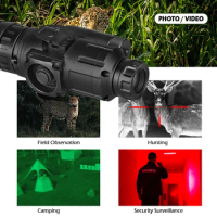 Hunting airsoft accessories HD 1X-8X Zoom 300m HD Digital Night Vision Monocular With IR Illuminator USB All Metal HK27-0031
