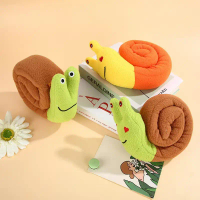Pet Supplies Snail Plush Toy Dog Sound Interactive Chew Toy Hide Food Pet Toy Dog Toy