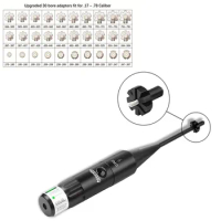 Tactical Laser Bore Sight with 30Adpaters from .177 .22 to 12GA Caliber Universal Laser Boresighter with Button Switch