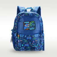 Australia Smiggle hot-selling original children's backpack cool backpack travel bag blue plane big schoolbag 16 inches