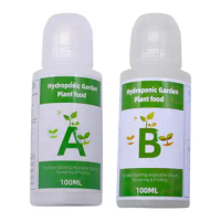 2Pcs/Box General Hydroponics Nutrients A and B for Plants Flowers Vegetable Fruit Hydroponic Plant Food Solution 1Bottle/100ml