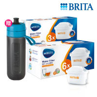 【BRITA】Maxtra Plus去水垢濾芯9入組贈運動濾水瓶