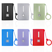 Storage Travel Case Silicone Protective Cover for Samsung T7 Press Portable SSD External Solid State Drives