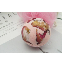 (單個)香浴鹽泡澡浴球(玫瑰花瓣粉色)