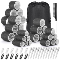 56 PCS Hair Curler Rollers with 5 Sizes Self Grip Hair Rollers with Storage Bag for Long Medium Shor