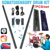 Electronic Drumsticks Somatosensory Drum Kit Digital Air Drum Virtual Drum Set Musical Instruments for Beginners Kids Adults
