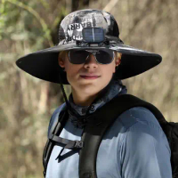 Fan Sun Hat Solar Hat Sun-protective Men's Fisherman Hat with Solar Fan Windproof Brim Usb Charging Ideal for Outdoor Fishing