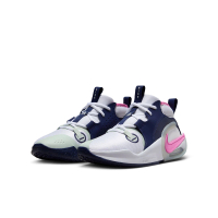 NIKE 耐吉 籃球鞋 女鞋 大童 運動鞋 包覆 緩震 AIR ZOOM CROSSOVER 2 GS 白藍 FB2689-102