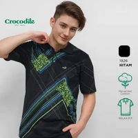 Crocodile DIAMOND 1926 | Kaos Kerah Pria Men Polo Original Relax fit | Katun Hitam L