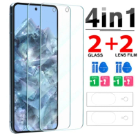 For Google Pixel 6A 7A Pixel 7 Pixel 8 2pcs Front Screen Protector with 2pcs Camera Lens Tempered Glass for Google Pixel 7 8