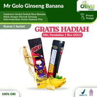 GOLO Ginseng Korea Botanical Drink Banana Pisang Eceran Suplemen Herbal Energi 3 Sachet