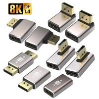 High Quality DisplayPort1.4 8K@60Hz 4K@144Hz Adapters Male Female Gold-Plated Connector DP Cable Extender for Computer Monitor