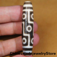 Ancient Tibetan DZI Beads Old Agate Lucky 9 Eye Totem Amulet Pendant GZI