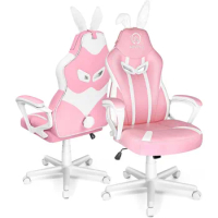 Pink Gaming Chair, Computer Gaming Chair for Adults Teens Kids Gamer Chair Video Game Chairs, Gamer Ergonomic PC Office Chair
