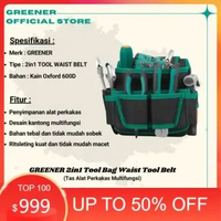 GREENER 2in1 Tool Bag Waist Tool Belt - Tas Alat Perkakas Multifungsi