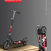 Foldable Scooter for Youth Adult, Hand Brake, Kick Scooter, Lift Bike, Skid, Youth