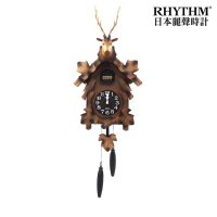 【RHYTHM 麗聲】田園鄉村風森林鹿首木屋咕咕鐘(森林鹿首)