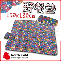 【美國 North Field 加厚防水野餐墊(150×180cm)《歡樂熊》】8SG013/遊戲墊/防潮墊/帳棚地席