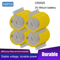 100PCS CR2032 Battery with Solder Tabs 3V Button Battery Compatible with  Gameboy Color Gameboy Advance Game Box - AliExpress