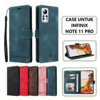 SUNCASE Infinix NOTE 11 PRO cover hp model dompet multi fungsi flip case wallet leather SUNCASE BROW