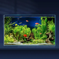 Fish Tank10 Gallon Ultra Clear GlassFish Tank , Rimless Low Iron Aquarium for Betta, Big Fish Set &amp; Feeding Tools Aquarium