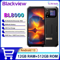 Blackview BL8000 5G Rugged Smartphone 6.78" 2.4K FHD+ 120Hz Display 24GB 512GB Cellphone 50MP 8800mAh 33W Charging