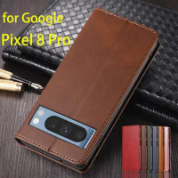Leather Case for Google Pixel 8 Pro /Pixel8 Pro Flip Case Card Holder Holster Magnetic Attraction Cover Wallet Case Fundas Coque