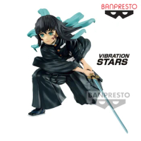 Banpresto Original VIBRATION STARS Demon Slayer Tokitou Muichirou 10cm Anime Model ornament Collection Figure Kids toy Gift