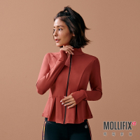 Mollifix 瑪莉菲絲 造型修身傘狀訓練外套 (深棕) 暢貨出清、保暖、防風、羽絨外套