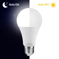 15W E27 LED Dusk to Dawn Night Light Bulb With Light Sensor Smart Lamp Auto ON/OFF Switch Porch Stairs Garden Home Decoration