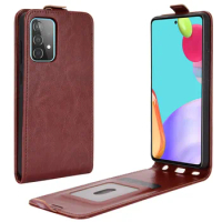 A528 Case for Samsung Galaxy A52s 5G Cover Down Open Style Flip Leather Thick Solid Card Slot Black GalaxyA52s SM-A528B A 52s