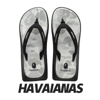 【havaianas 哈瓦仕】BAPE X HAVAIANAS TRADI ZORI 聯名款 灰白 人字拖 厚底 凉鞋 男女鞋 4146949-0001U