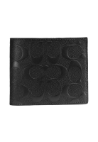 Coach COMPACT ID WALLET Men's Black Classic Print Wallet