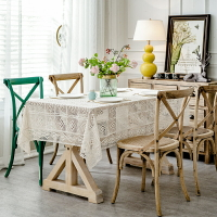 法式蕾絲桌布布藝復古文藝餐桌布ins茶幾臺布鉤針長方形客廳鏤空