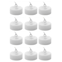 12Pcs Warm White Flameless Candles Lamp LED Flashing Bright Wishing Candles Electronic Candle