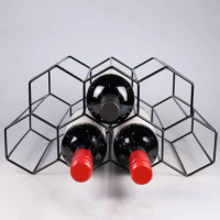 Wine Rack Wine Storage Holder 9 Bottle Wine Holder Rack Stand Space Saver Protector Countertop Free Stand Wine Rack Black
