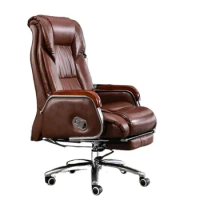 ArtisticLife Leather Boss Chair Reclinable Office Chair Massage Large Class Chair Comfortable Home Swivel Upscale Chair