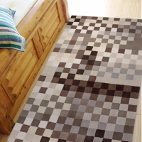 【Fuwaly】德國Esprit home 穹熙地毯-70x140cm ESP2834-05(床邊地毯 棕色 馬賽克 柔軟)