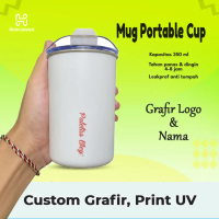 Custom Tumbler Mug Kopi Kecil Air Panas Dingin Stainless Steel 300 ml Portable Cup Minimalis Eksklus